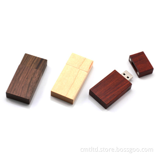 Wood Custom USB Flash Drive WDR7 Style Can Take Laser Engrave Logo